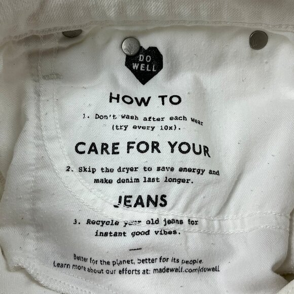 Madewell The Petite Perfect Vintage Jean in Tile White: Raw-Hem Edition Size 24P - Picture 12 of 16